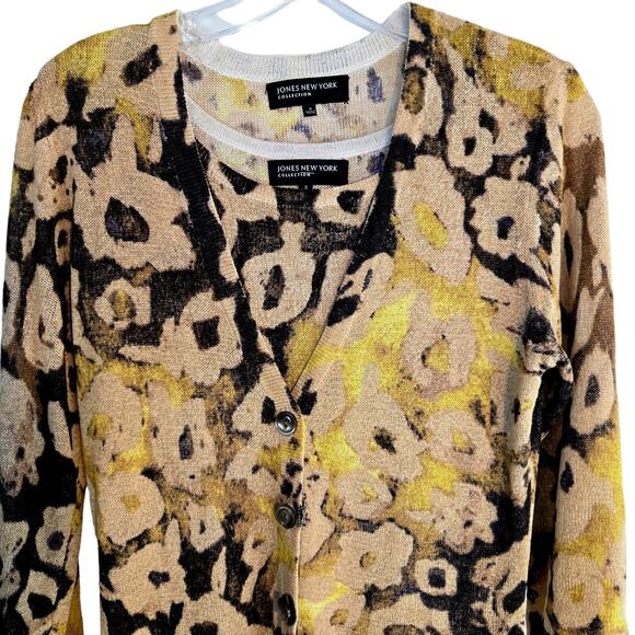 Jones New York Womens Sweater Set S Small 2 Piece Misses 4 6  Brown - Picture 1 of 8